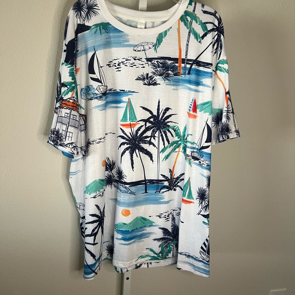 NWOT Pink Daisy Beachy Tunic/Cover Up